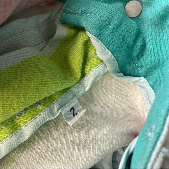 Alice & Olivia Striped Bell Bottom flared retro low waisted Jeans size 2 / 26 - Picture 9 of 11